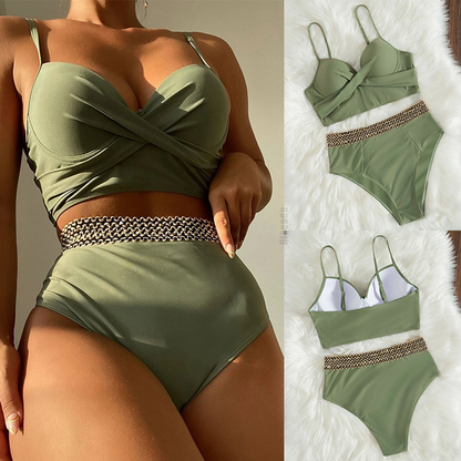 Gold Sequined High-end Sexy Swimwear | ZAKAPOP