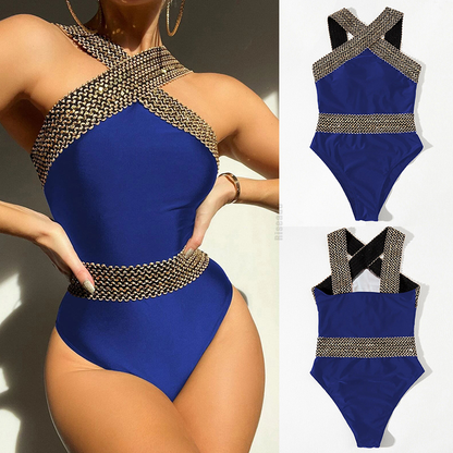 Gold Sequined High-end Sexy Swimwear | ZAKAPOP