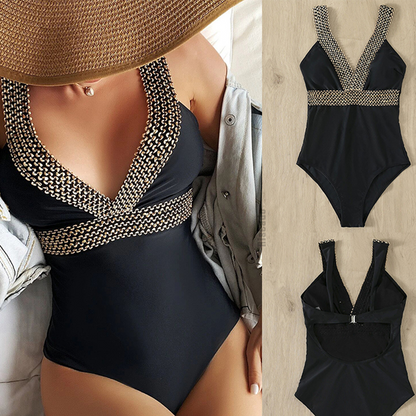 Gold Sequined High-end Sexy Swimwear | ZAKAPOP