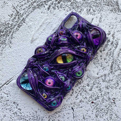 Gothic Creepy 3d Eyes Decoden Phone Case( Customizable ) | ZAKAPOP