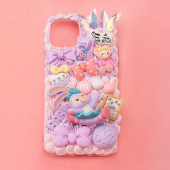 Handmade Rabbit Full Fill Cream Phone Case | ZAKAPOP