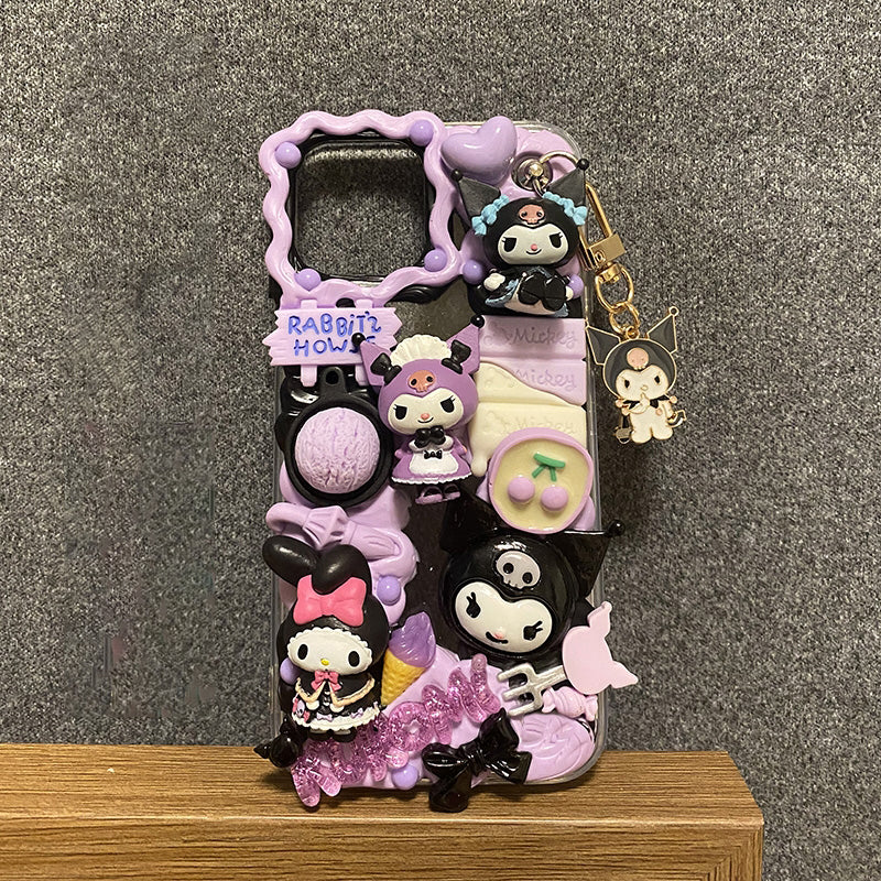Handmade Lolita Character Fringe Cream Phone Case | ZAKAPOP
