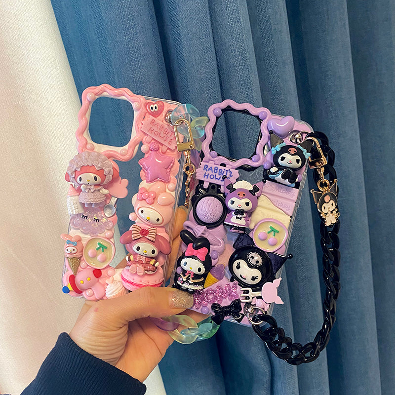 Handmade Lolita Character Fringe Cream Phone Case | ZAKAPOP