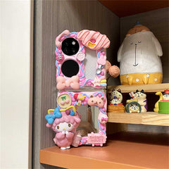 Handmade Melody Mirror Cream Phone Case (Customizable) | ZAKAPOP