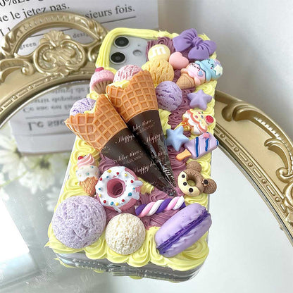 Handmade Ice Cream Cone Cream Phone Case (Customizable) | ZAKAPOP
