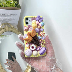Handmade Ice Cream Cone Cream Phone Case (Customizable) | ZAKAPOP