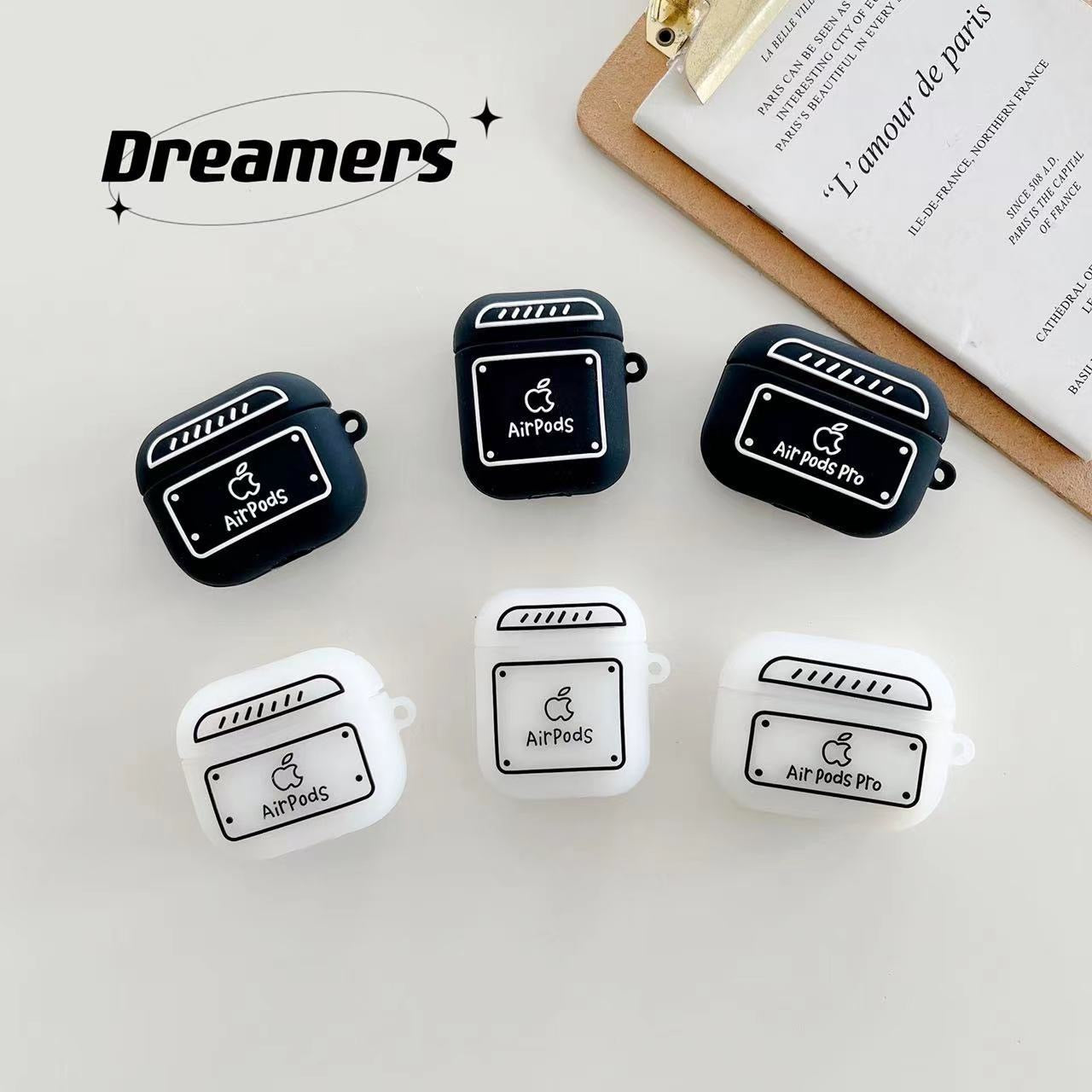 Simple Cute Case For AirPods with Keychain | ZAKAPOP