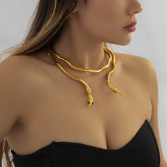 Soft Metal Snake Necklace for Women | ZAKAPOP