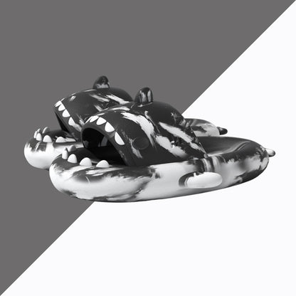 Original Two-color Oil Paint Pattern Shark Slippers(Adults) | ZAKAPOP