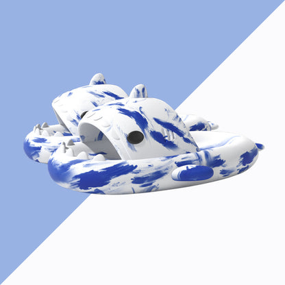Original Two-color Oil Paint Pattern Shark Slippers(Adults) | ZAKAPOP