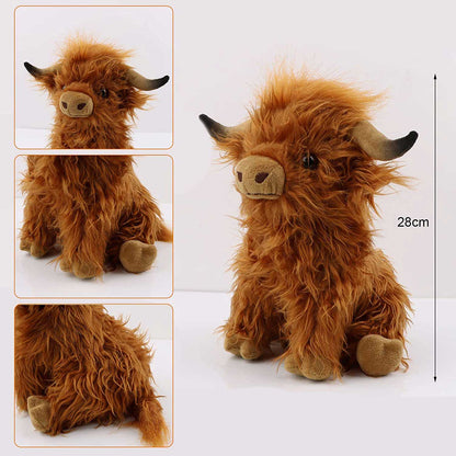 Realistic Soft Highland Cow Plush Toys