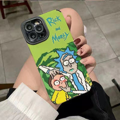 Rick and Morty Antiskid Handle TPU Phone Case for iPhone