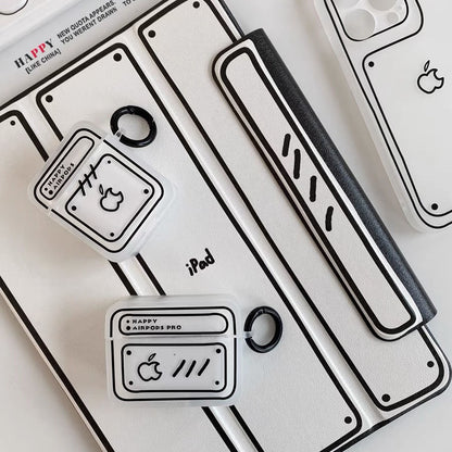 Simple Cute Case For AirPods with Keychain | ZAKAPOP