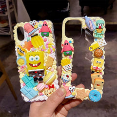 Handmade SpongeBob Cartoon Doll Dessert Cream Phone Case (Customizable) | ZAKAPOP