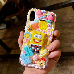 Handmade SpongeBob Cartoon Doll Dessert Cream Phone Case (Customizable) | ZAKAPOP