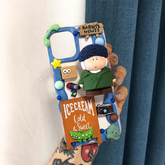 Handmade Van Gogh Cartoon Cute Cream Phone Case (Customizable) | ZAKAPOP
